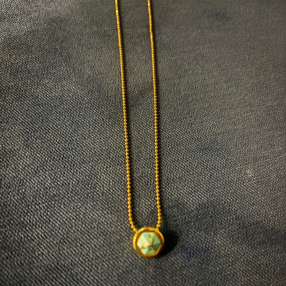 Lauren Ralph Lauren Gold Necklace with Turquoise Accent